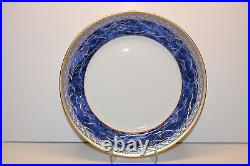 CHRISTIAN DIOR FINE CHINA AZURE ROYALE 10-7/8 DINNER PLATE-BLUE MARBLE WithGOLD