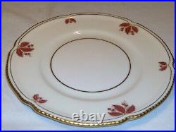 Castleton China Jubilee Cream Maroon Gold Scalloped Gold Bread Plate Set Of 8