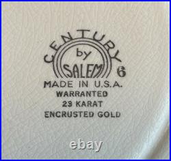 Century By Salem China Warranted 23 Karat Gold Encrusted