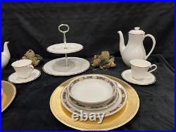 Charles Ahrenfeldt Limoges France Gold Rim Vintage Porcelain China, 148 pieces