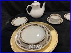 Charles Ahrenfeldt Limoges France Gold Rim Vintage Porcelain China, 148 pieces