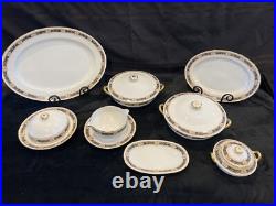 Charles Ahrenfeldt Limoges France Gold Rim Vintage Porcelain China, 148 pieces
