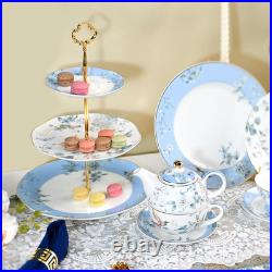 Charming Vintage Floral Bone China Dinnerware Set for 2 8 Pieces