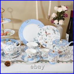 Charming Vintage Floral Bone China Dinnerware Set for 2 8 Pieces