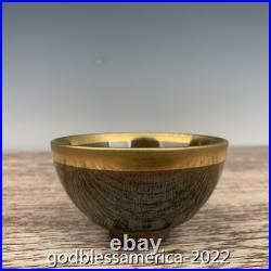 China Antique porcelain Song Jianyao rabbit hair Tracing gold edge Small tea cup