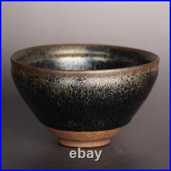 China Jian Kiln Porcelain Black-Gold Oil-Spot Jian Zhan Teacup/Tea Bowl