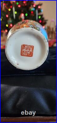China's Last Dynasty Qianlong Qing Famille Rose Golden Gilded Vase-Antique-Yl China's Last Dynasty Qianlong Qing Famille Rose Golden Gilded Vase-Antique-Yl