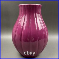 Chinese Carmine Red Glaze Porcelain Handpainted Exquisite Gilded Vases 10698