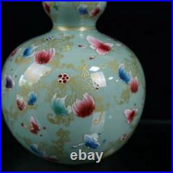 Chinese Gold plating Porcelain Handmade Exquisite Vase 16225