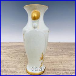 Chinese Official Porcelain Gilded Handmade Exquisite Binaural Vase 27729 Chinese Official Porcelain Gilded Handmade Exquisite Binaural Vase 27729