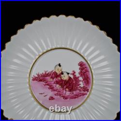 Chinese Porcelain Gilded HandPainted Exquisite Figure Plate 25448 Chinese Porcelain Gilded HandPainted Exquisite Figure Plate 25448