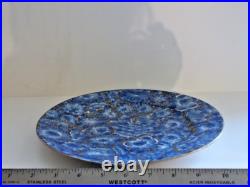 Chinese Porcelain Plate Thousand Flowers Design Mille Fleur Motif- Gold- Marked