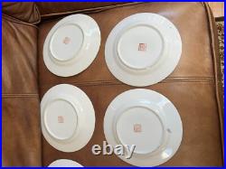 Chinese Porcelain Plate Thousand Flowers Design Mille Fleur Motif- Gold- Marked