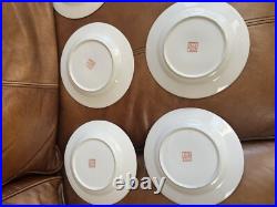 Chinese Porcelain Plate Thousand Flowers Design Mille Fleur Motif- Gold- Marked
