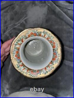 Chinese Porcelain Vase Gold Handle