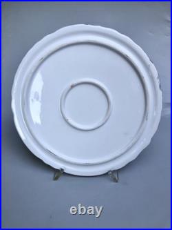 Chinese Republic Period Famille Rose Lady Portrait Round Porcelain Plate Gilted