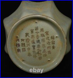 Chinese Song dynasty Ru Porcelain Gilded Handmade Vases 70011