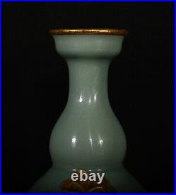 Chinese Song dynasty Ru kiln Porcelain Gilded Handmade Vases 80032