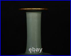 Chinese Song dynasty Ru kiln Porcelain Gilded Handmade Vases 80034