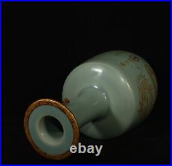 Chinese Song dynasty Ru kiln Porcelain Gilded Handmade Vases 80034