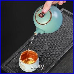 Chinese tea cup hand made tea cups kungfu porcelain 24K gold black tea's tea cup