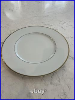Christofle Micro Gold Porcelain Charger Plate Set of 11 12.5 Italy Luxury