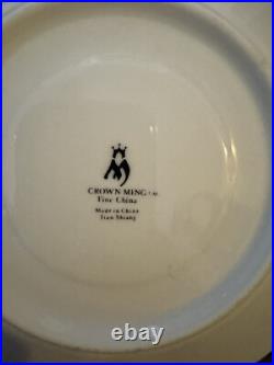 Crown Vintage Ming Fine China Cristina 1392 37 Piece Set Gold Trimming Porcelain
