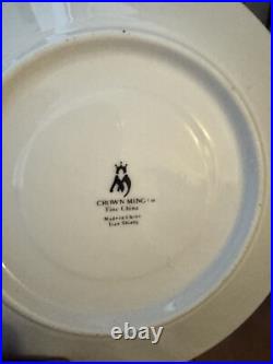 Crown Vintage Ming Fine China Cristina 1392 37 Piece Set Gold Trimming Porcelain