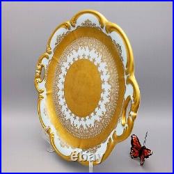 D. W. Karlsbader Gold Gilt Cake Plate Signed