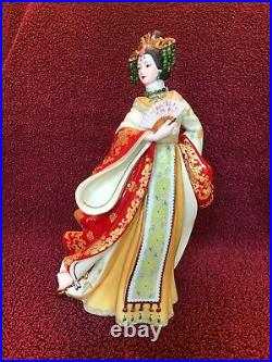 Danbury Mint Jade Empress by Lena Liu Porcelain Figurine with 23kt Gold Accents
