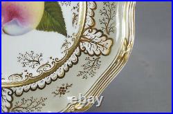 Davenport Hand Painted Braddock's American Peach Grey & Gold Plate Circa 1830-45