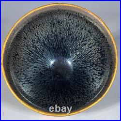 Delicate Chinese Hand Painting JianKiln Porcelain Gilded Bowl