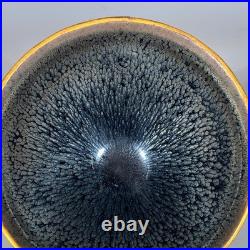 Delicate Chinese Hand Painting JianKiln Porcelain Gilded Bowl