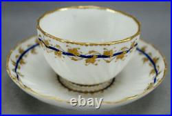 Derby Pattern 110 Gold Floral & Cobalt Band Tea Bowl & Saucer Circa 1784-1806 Derby Pattern 110 Gold Floral & Cobalt Band Tea Bowl & Saucer Circa 1784-1806