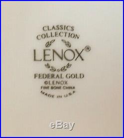 Discontinued LENOX FEDERAL GOLD SOUP TUREEN Elegant White Porcelain china