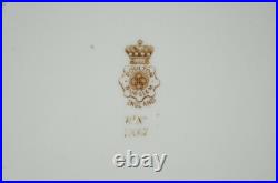 Doulton Burslem Hand Painted Roses & Enameled Floral Scrollwork 9 Inch Plate E