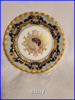 Doulton Burslem Porcelain Portrait Plate Artist signed F. N. Sutton