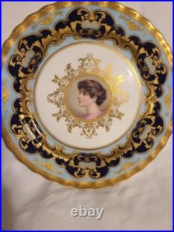 Doulton Burslem Porcelain Portrait Plate Artist signed F. N. Sutton
