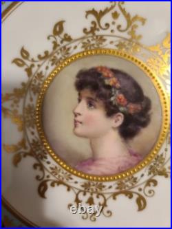 Doulton Burslem Porcelain Portrait Plate Artist signed F. N. Sutton