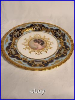 Doulton Burslem Porcelain Portrait Plate Artist signed F. N. Sutton