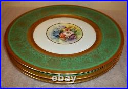 EIGHT Heinrich & Co Pickard Gold Encrusted DINNER PLATES