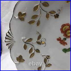 Early 20 Century Meissen K226 Porcelain Plate Hand Painted Flowers Gold Trim