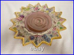 Early Rare MacKenzie Childs Evervolving 10 Plate/Bread Plate Gold Rim #4D