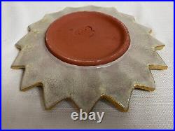 Early Rare MacKenzie Childs Evervolving 10 Plate/Bread Plate Gold Rim #4D