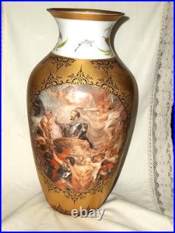 Egeria Hutschenreuther Vase Germany 1814 Gold Encrusted 11 Signed Egari