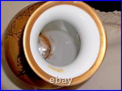 Egeria Hutschenreuther Vase Germany 1814 Gold Encrusted 11 Signed Egari