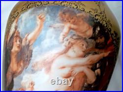Egeria Hutschenreuther Vase Germany 1814 Gold Encrusted 11 Signed Egari
