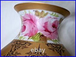Egeria Hutschenreuther Vase Germany 1814 Gold Encrusted 11 Signed Egari