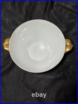 Elegant Covered Vegetable dish by Gold China in the Sweet Pea Pattern. 10.5
