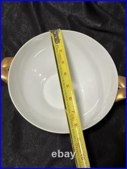 Elegant Covered Vegetable dish by Gold China in the Sweet Pea Pattern. 10.5